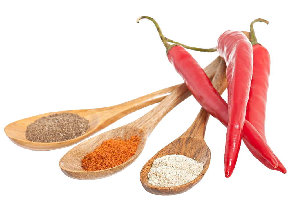 Traditional Indian spices and chillies used at an Indian Restaurant in Brighouse - Swadish