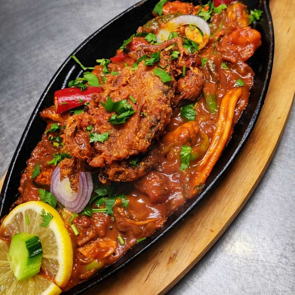 Sizzling Indian dish served at an Indian Restaurant in Brighouse - Swadish Indian Restaurant & Takeaway